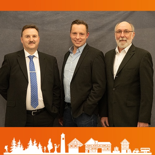 Die Fraktionsmitglieder Torsten Kammerer, Claudius Petri und Hans-Joachim Kruß.  (Das Foto wurde bereits 2019 aufgenommen.)